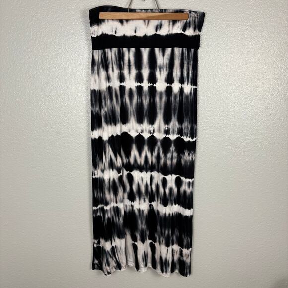 A.n.a A New Approach Size Large Maxi Length Tie Dye Boho Skirt Fold Over Waist - Picture 1 of 5